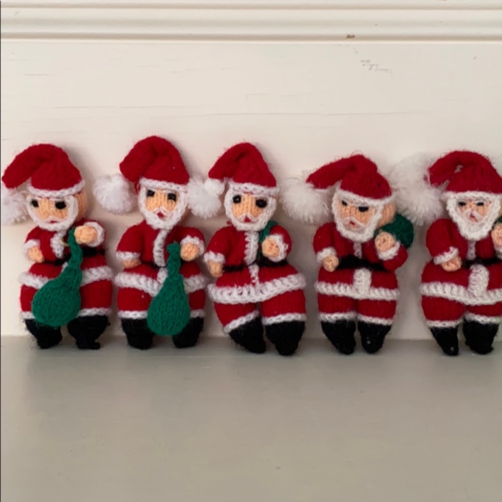 Santas 🎅 5 ornament lot